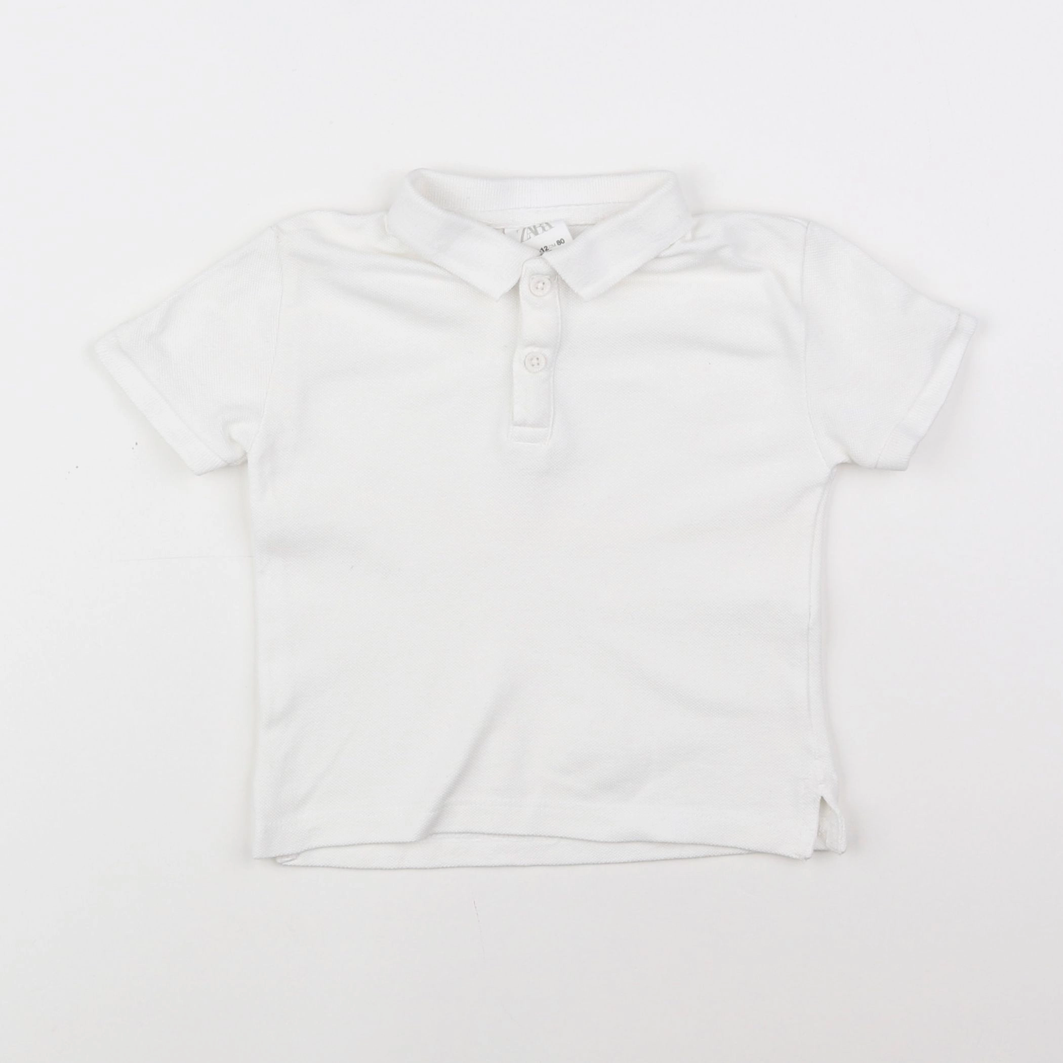 Zara - polo blanc - 9/12 mois